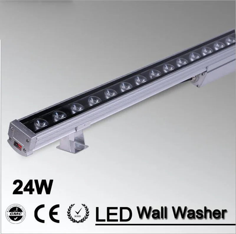 

5pcs/lot LED Wall Washer Light 24W 1000mm*46*46mm AC85-265V IP65 Waterproof RGB Wash Outdoor Lighting