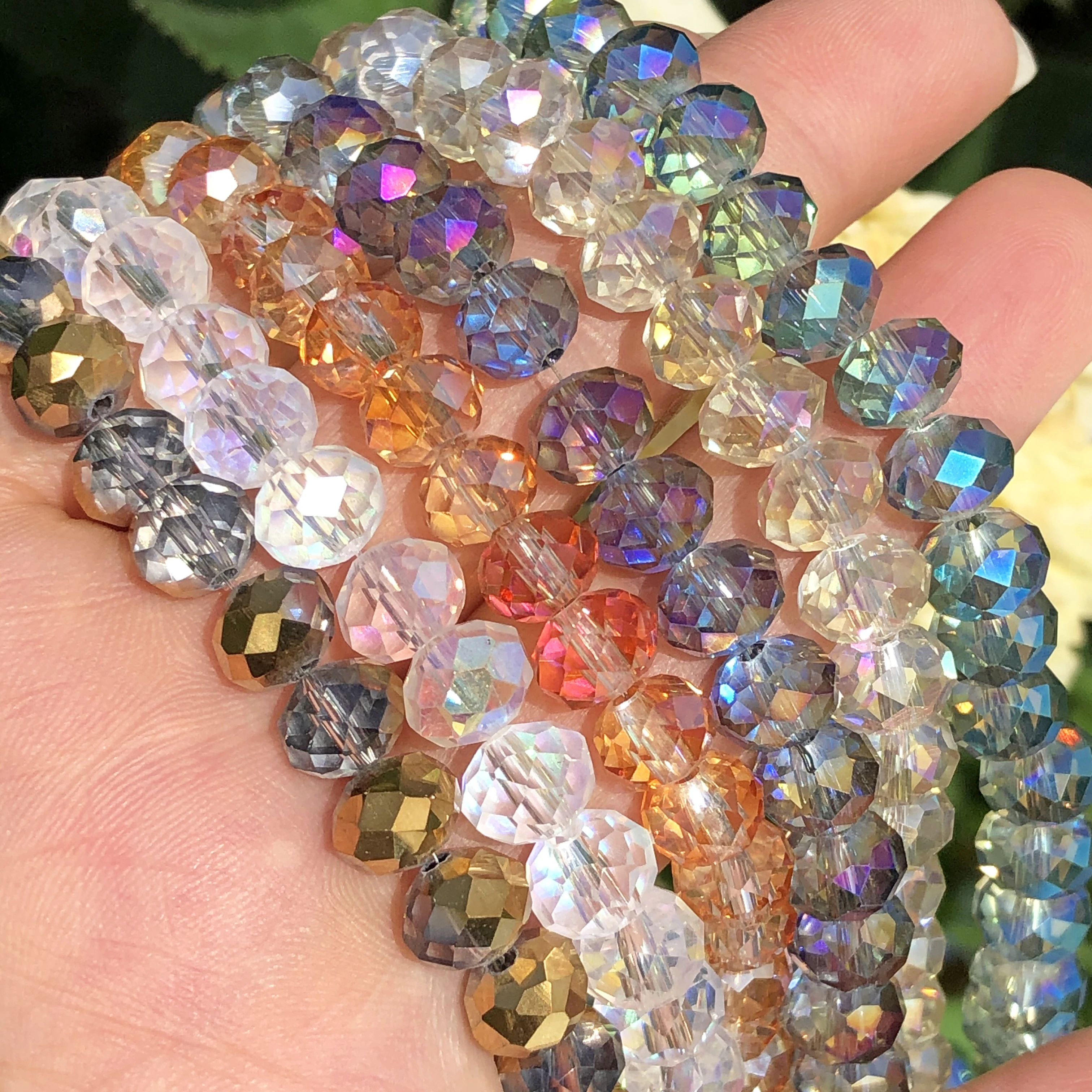 Оптом AB прозрачные разноцветные Австрийские хрустальные стеклянные бусины