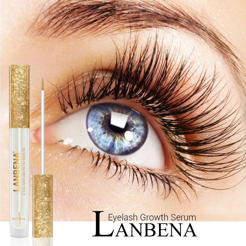LANBENA сыворотка для роста ресниц 7 дней увеличения объема более толстые ресницы и |