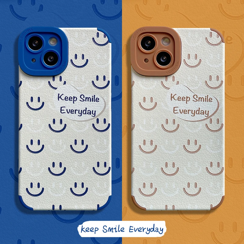 

Ins Cute Cartoon Smiley Korean Phone Case for iPhone 11 12 13 Pro Max X XS Max XR 7 8 Puls Se 2020 Cases Soft Silicone Cover