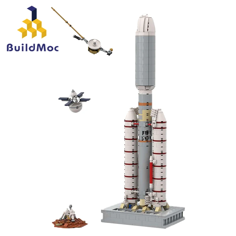 

Buildmoc, городское пространство, титан, IIIE Centaur, масштаб 1/110, MOC, Планетарная разработочная пусковая установка, строительные блоки, коллекция, де...