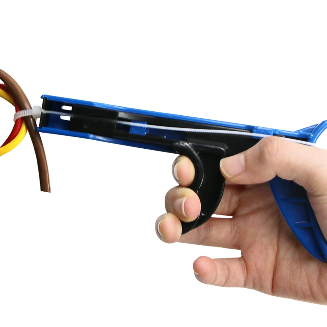 

Пластиковый инструмент для кабельных стяжек, автоматический затягиватель, Натяжной резак, длина 161 мм, синий, для кабельных стяжек шириной о...