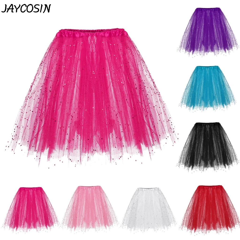 JAYCOSIN Женская Асимметричная фатиновая юбка модная эластичная высокая талия