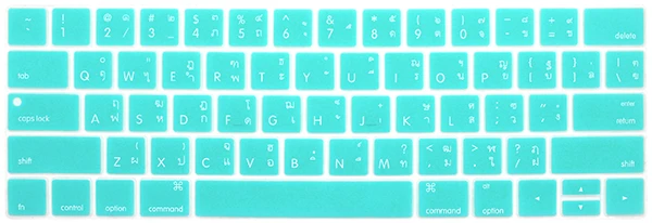 Thailan keyboard cover For macbook pro with touchbar A2159 A1707 A1707 A1989 A1990 New pro US-Enter cover Protective film - Цвет: White blue