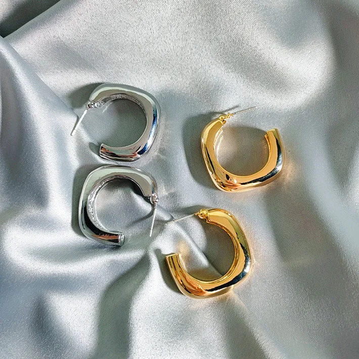 Корея Новый горячий модный золотого цвета круглые гвоздики серьги для женщин