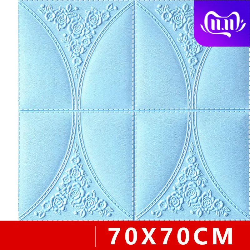 

Hot Sale PE Foam 3D Wallpaper DIY Wall Stickers Wall Decor Embossed Brick Stone Wallpaper Room House 70X70cm Poster