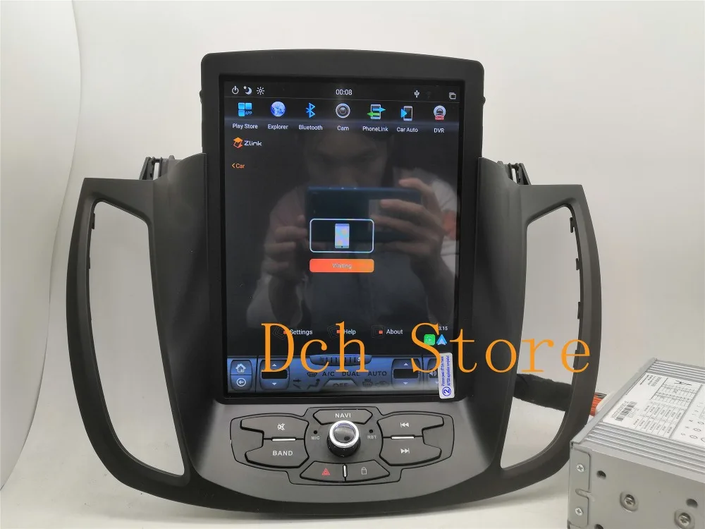 10,4 ''вертикальный экран Tesla стиль Android 8,1 автомобильный DVD gps плеер для Ford Kuga 2013 PX6 CARPLAY радио gps