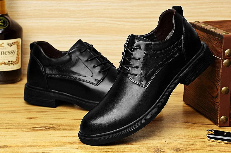 Мужские модельные туфли из натуральной кожи увеличивающие рост | Обувь