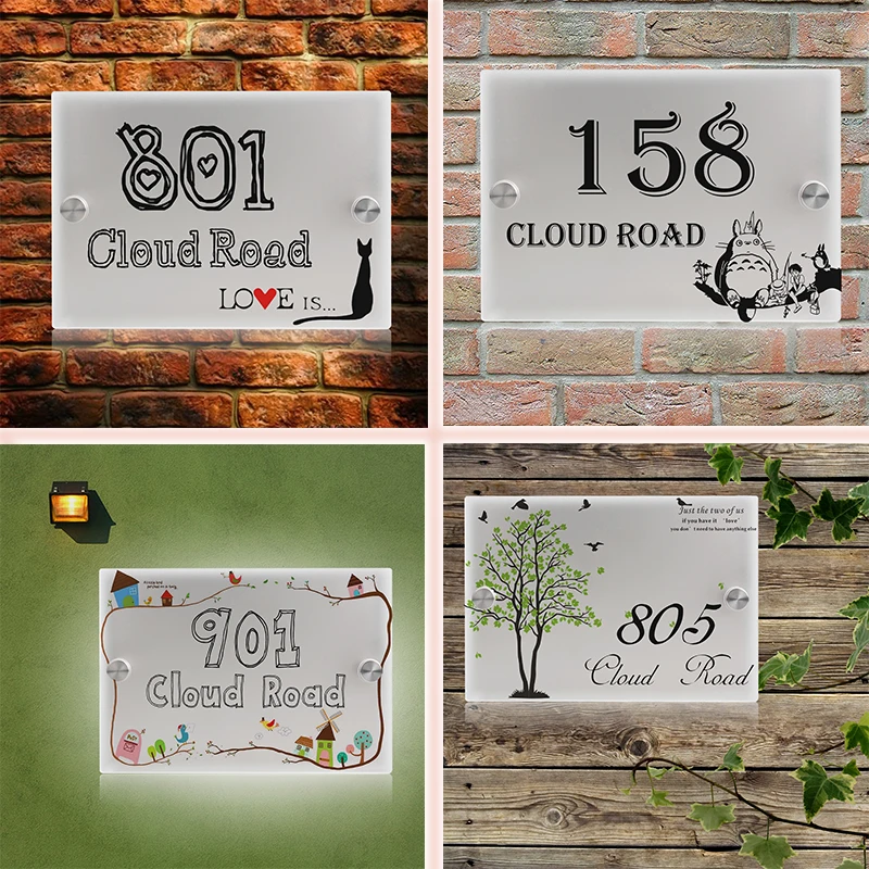 Персонализированные современные таблички с цифрами для дома|house address plaques|personalized