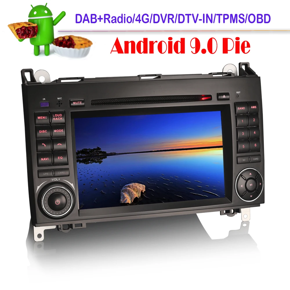 7 &quotgps навигация для Mercedes Viano Vito Sprinter W639 Android 9 0 Bluetooth DVD CD RDS радио стерео USB Wifi OBD DVB