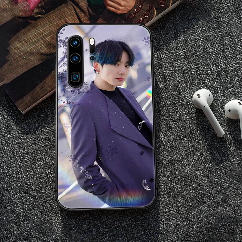 

Bangtan Boys Jeon Jung Kook Phone Case For Huawei P Mate 10 20 30 40 Lite Pro smart Z 2019 nova 5t black Funda Luxury Bumper