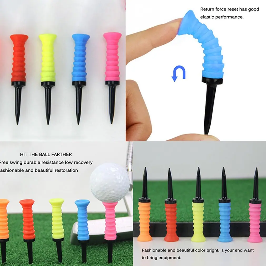 

1 PC Portable Golfing Golf Tees Elastic Sport Multi-colored Supplies Professional Exercises Ball Holder Practical Training Aids