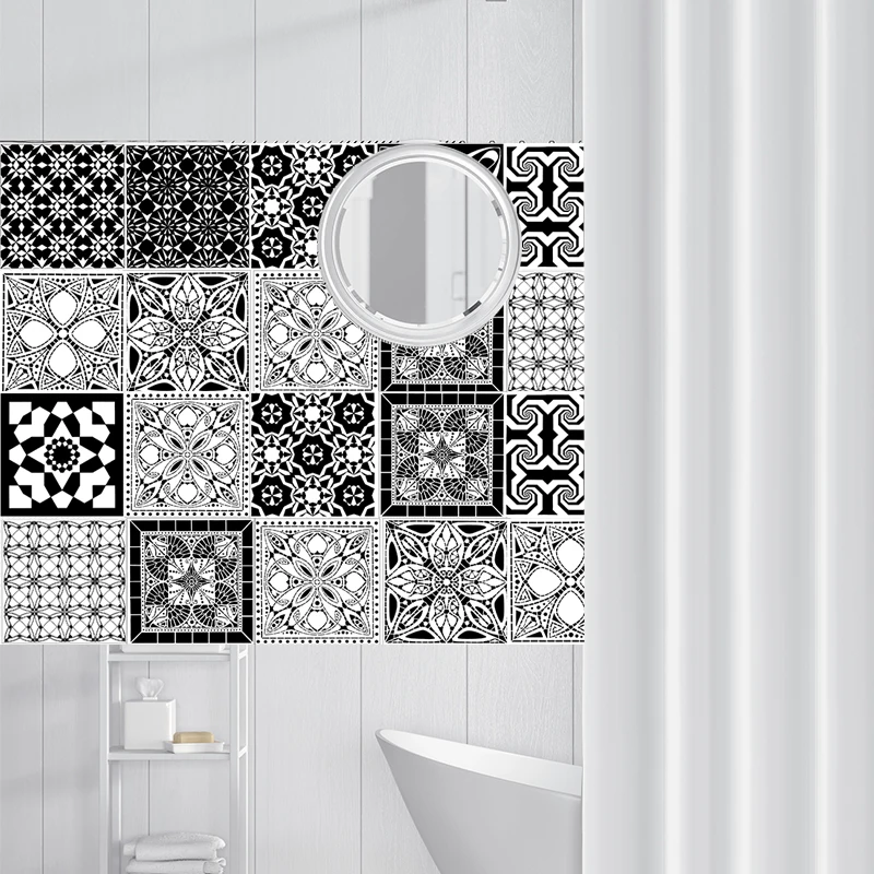 10/15/20 см в европейском стиле ретро черный белый цвет самоклеющейся наклейки для
