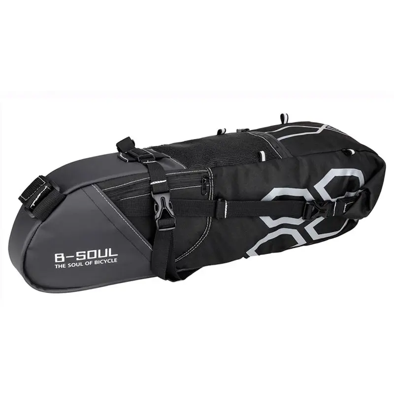 

B-SOUL 10L Bike Bag Bike Rear Seat Bag Bicycle Tool Storage Pouch Cycling Saddle Tail Packs Bike Storage Bag for casco ciclismo