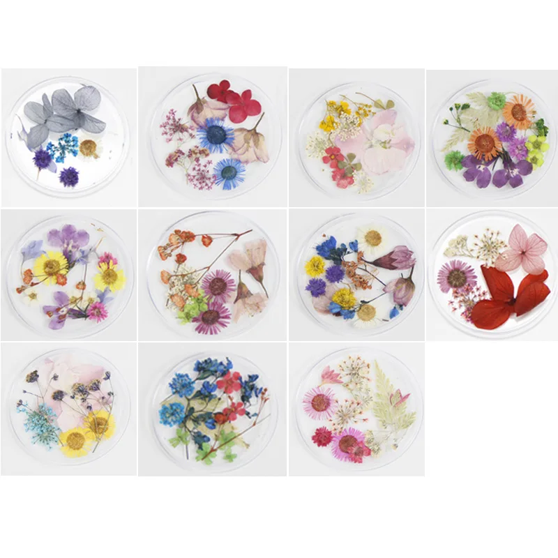 

Mixed Dried Flowers Leaf Nail Decoration Natural Floral Sticker 3D Dry Beauty Nail Art Decals Jewelry UV Gel Polish Manicure