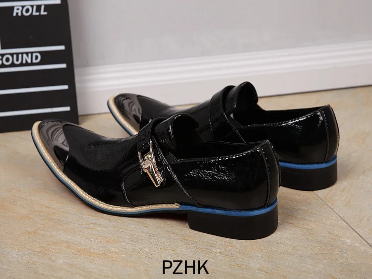 Коллекция 2019 года кожаные туфли Erkek Ayakkabi для мужчин блестящая обувь на английском