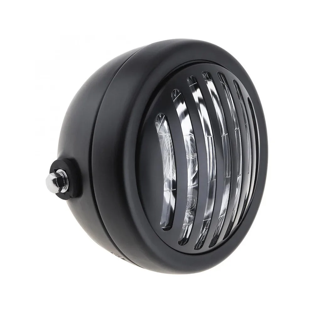 Галогенные фары 35 Вт для мотоцикла черная металлическая ретро-лампа переднего