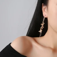 2020 fashion bohemian earrings jewelry tassel butterfly gold silver color earrings for women girl wholesale e0101