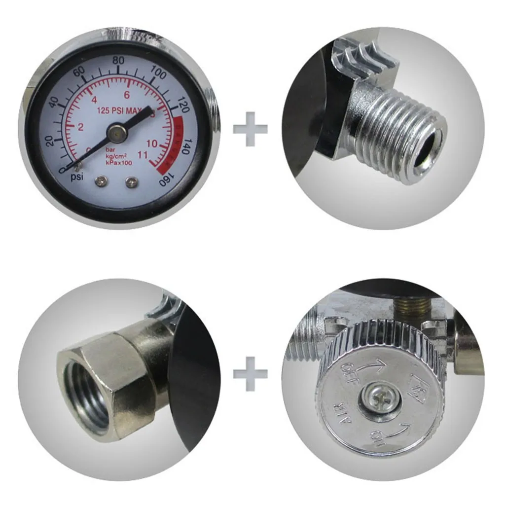 3 шт. HVLP распылитель воздуха регулятор с Давление манометр и диафрагмы Управление