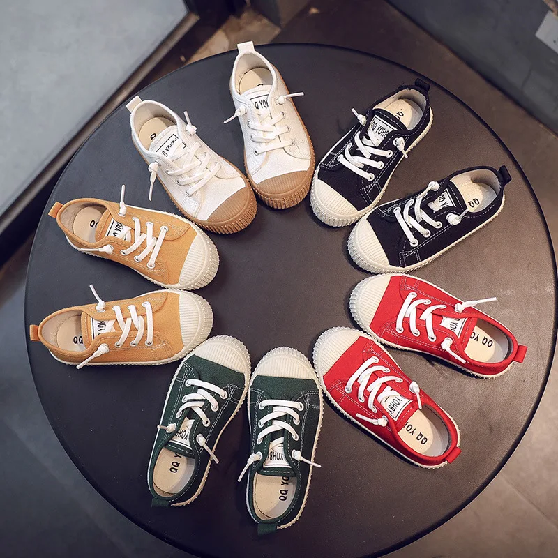 Повседневная обувь для девочек слипоны на резинке парусиновые туфли плоской