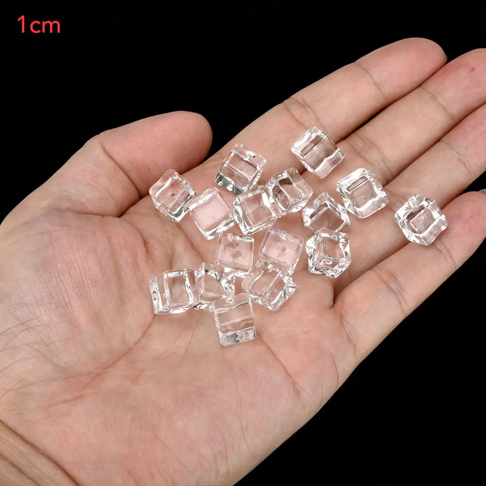 1cm 16 шт 2 см/1,5 см/1 см искусственные Акриловые квадратной формы кубики льда реквизит для фотографии - Цвет: 1cm