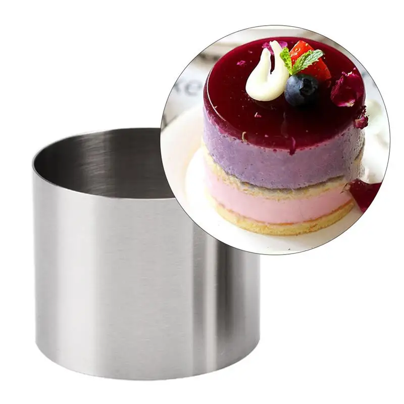 3 шт. форма для торта мусса нержавеющая сталь мини-круглая выпечки пищи