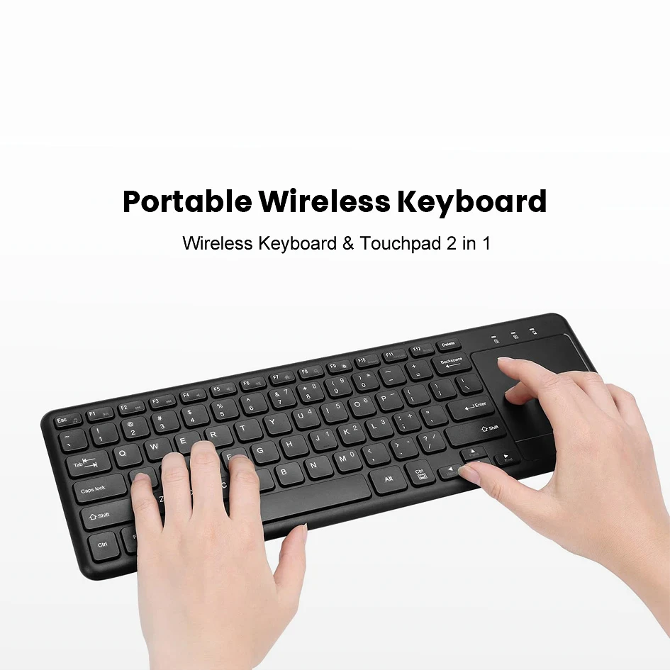 avatto whisper quiet 2 4ghz wireless multimedia office keyboard with touchpad mouse combo for windows pcsmart tvandroid box free global shipping