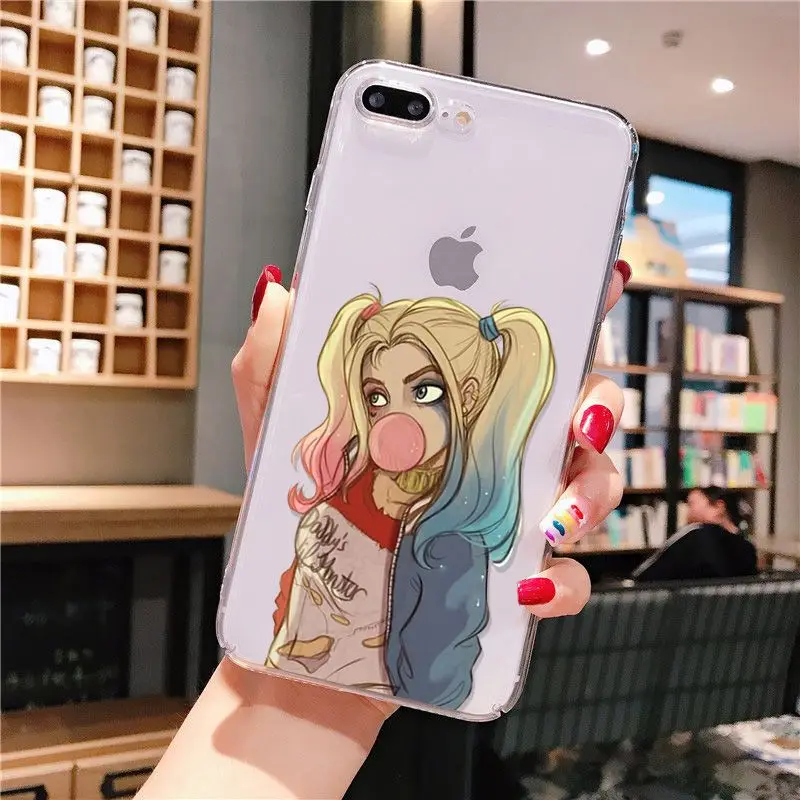 Yinuoda Harley Quinn отряд самоубийц Джокер подмигивание Прозрачный чехол для телефона