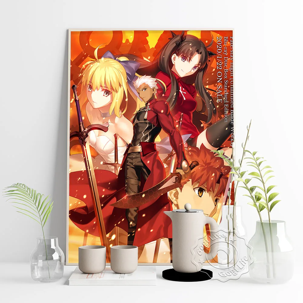 Плакат Картина на холсте Fate Stay Nigh коллекция подарков для фанатов Настенный декор