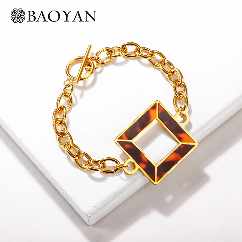 BAOYAN большой площади браслет с брелоком леопардом в богемном стиле дружба Лучший