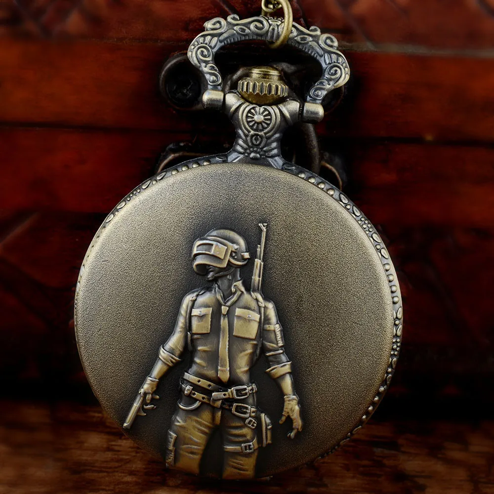 Новые Модные Винтажные бронзовые кварцевые карманные часы с таинственным волком