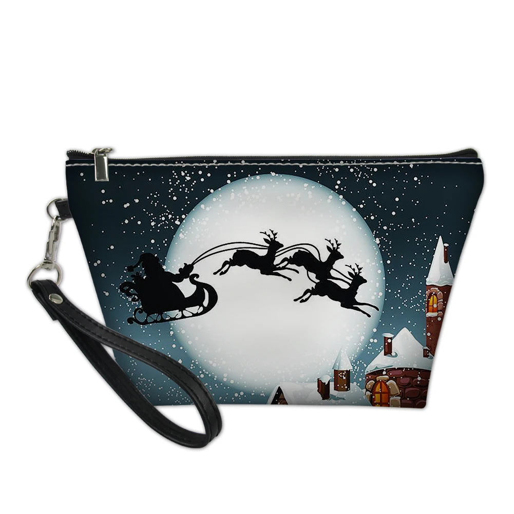 

Classic Christmas Night Print Makeup Bags for Women Girls Cosmetic Bag Travel Handbag Makeup Case Pouch Storage Purse