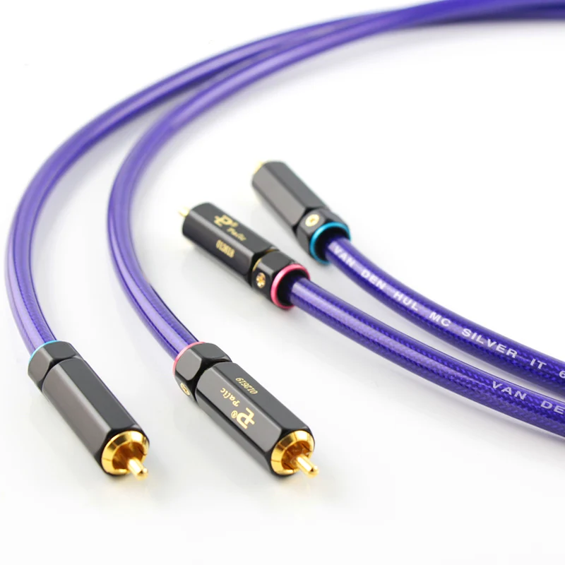 HIFI пара van den hul MC silver it 65 RCA аудио соединительный кабель позолоченный | Электроника