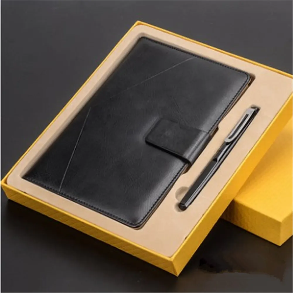 

LOGO Custom Business Hardcover Hard Copybook Note Book Set with an Signing Pen Exquisite Graduation Gift Business Gift