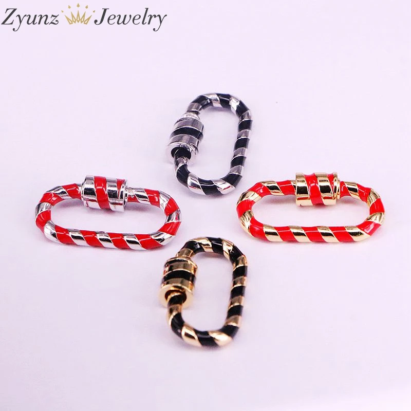 5 шт. металлическая эмалированная застежка овальной формы замок карабин с эмалью