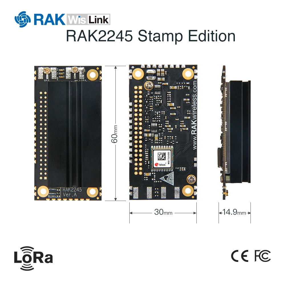 WisLink LoRa модуль LoRawan Gateway концентратор на основе SX1301 MAX-7Q GPS RAK2245 серия печати с
