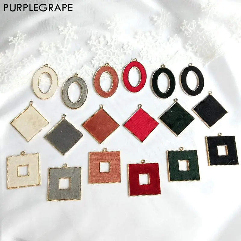 

6pcs Alloy Earrings Pendant Diy Jewelry Making Accessories Material Handmade Geometry