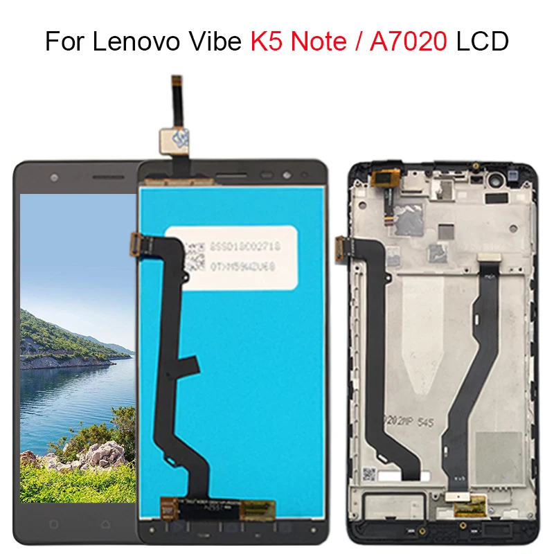 ЖК-дисплей 5 дюйма для Lenovo Vibe K5 Note сенсорный экран с рамкой дисплей A7020 сменный |