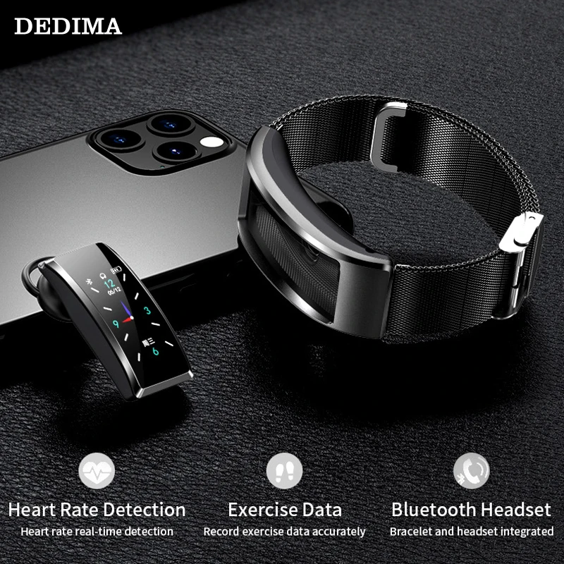 2021 Square fashion smart watch bluetooth earphone shell wearable device heart rate blood pressure oximeter step sports bracelet