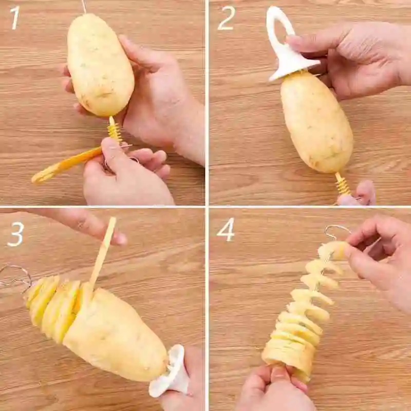 Ручной слайсер для картофеля Z8Y5 многоразовый кухонный нож нарезки Вращающаяся