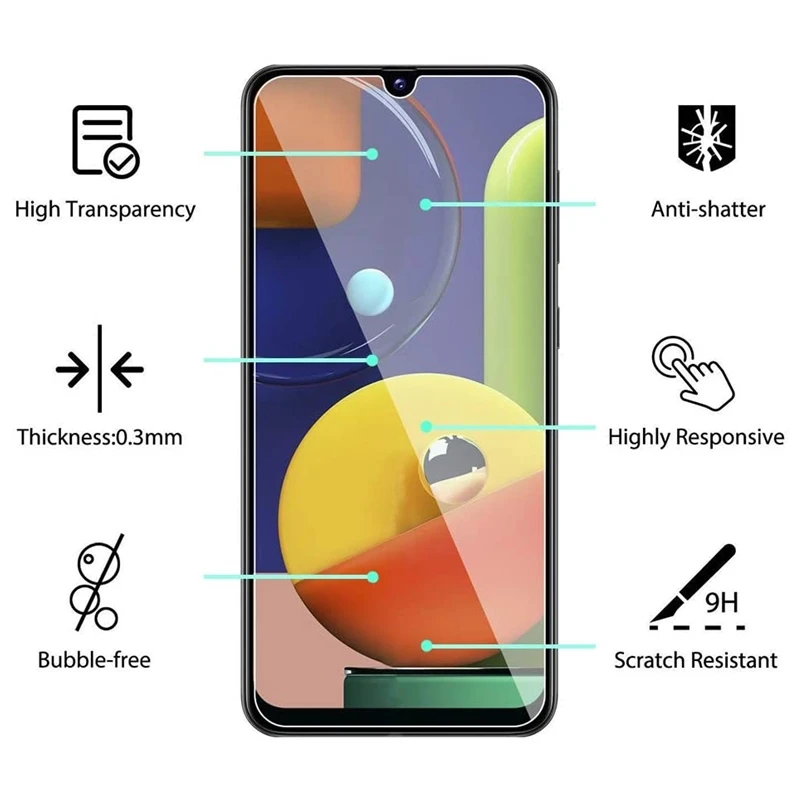 Защитное стекло закаленное для Samsung Galaxy A50/A30/A10/A20/A40/A80/A70/A60/A51/A71/A41/M30/M20|Защитные