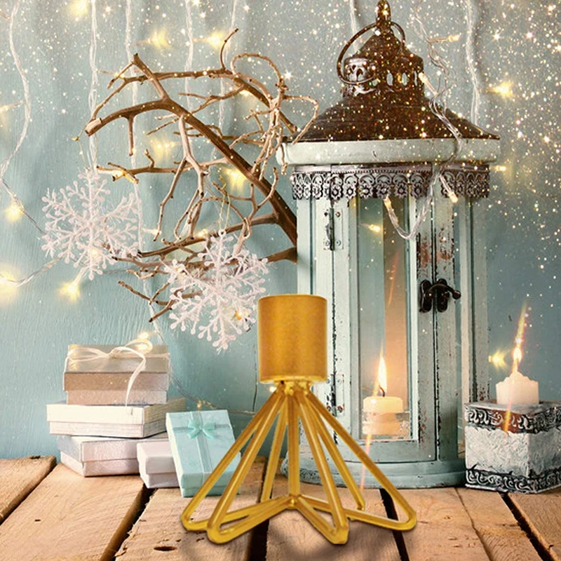 1 шт. подсвечник новый модный однотонный металлический Настольный Декор для дома