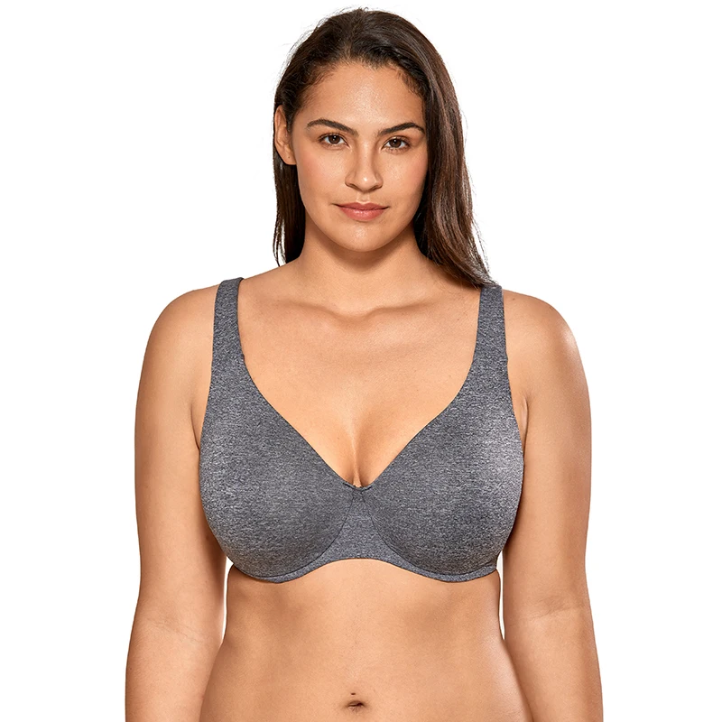 

Women's Seamless Full Coverage Underwire Unlined Plus Size Minimizer Bra