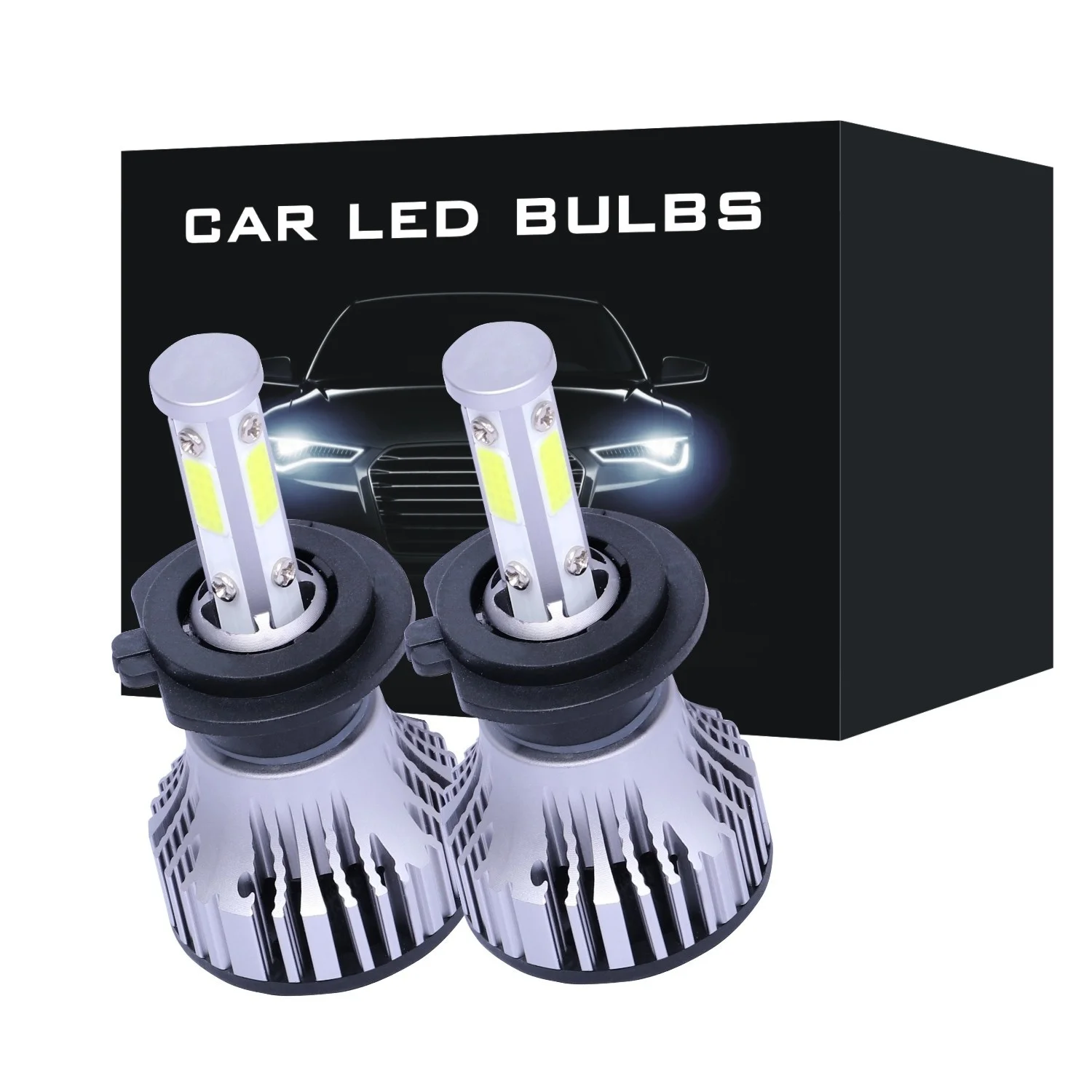

2pcs/Pair 52W 4-Side H4 H7 LED Car Headlight 16000LM 6500K Lamp H1 H3 9005 HB3 9006 9007 HB4 H8 H9 H11 Fog Lights Bulbs