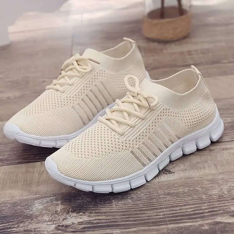 

Nis Women Shoes Summer Sneakers Basket Lightweight Vulcanized Shoes Female Lace Up Sock Shoes Mesh Sneakers Women Casual Shoes