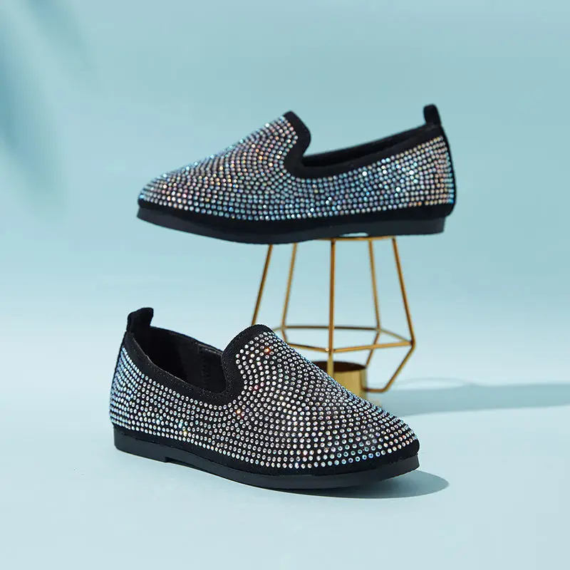 Кожаные Мокасины для мальчиков и девочек широкие Лоферы без застежки