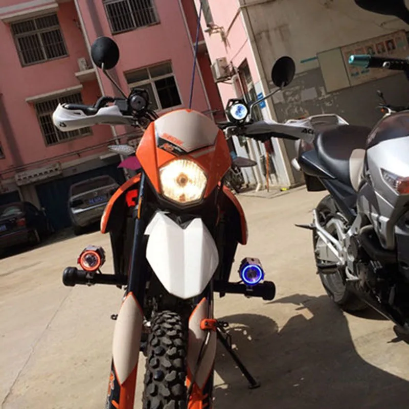 

Motorcycle LED U7 Headlight 12v 125w motor fog lights Motorcycle auxiliary Driving Light 6500K Super Bright moto spot Head lamp