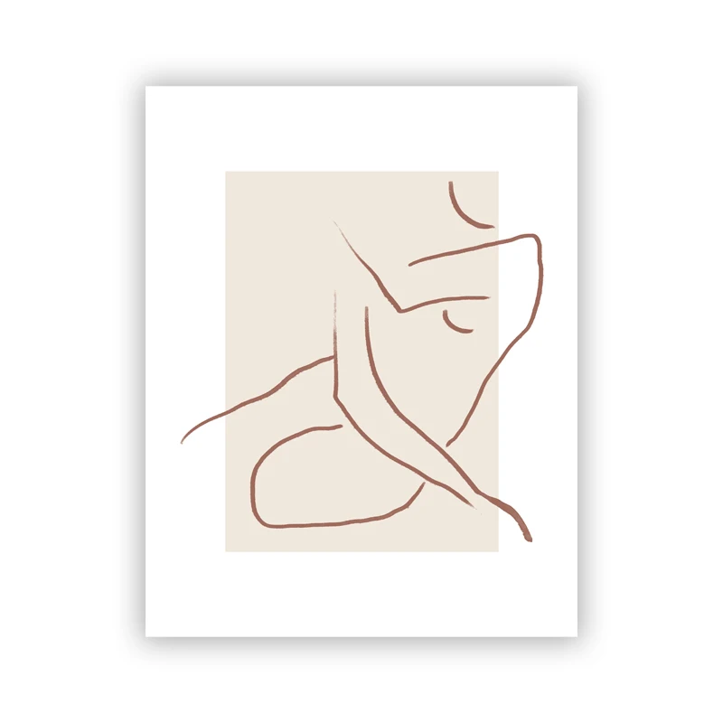 

Abstract Sexy Woman Body Fine Line Art Print Neutral Wall Pictures Minimalist Poster Scandinavian Wall Art Canvas Painting Decor