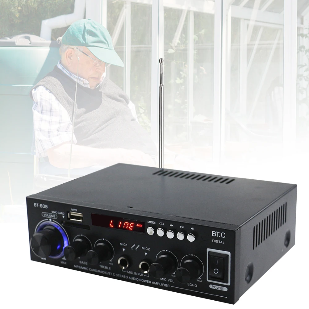 Подставка мини подарок HIFI Музыка черный железный портативный усилитель звука дистанционное управление Bluetooth низкий уровень искажений домашний цифровой плеер