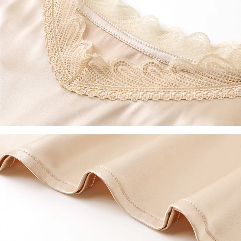 

Plus Size Satin Casual Shirts Tops Fashion New V-neck Embroidery Lace Silk Women Blouse Summer Bottom Woman Blosue Blusas 13738